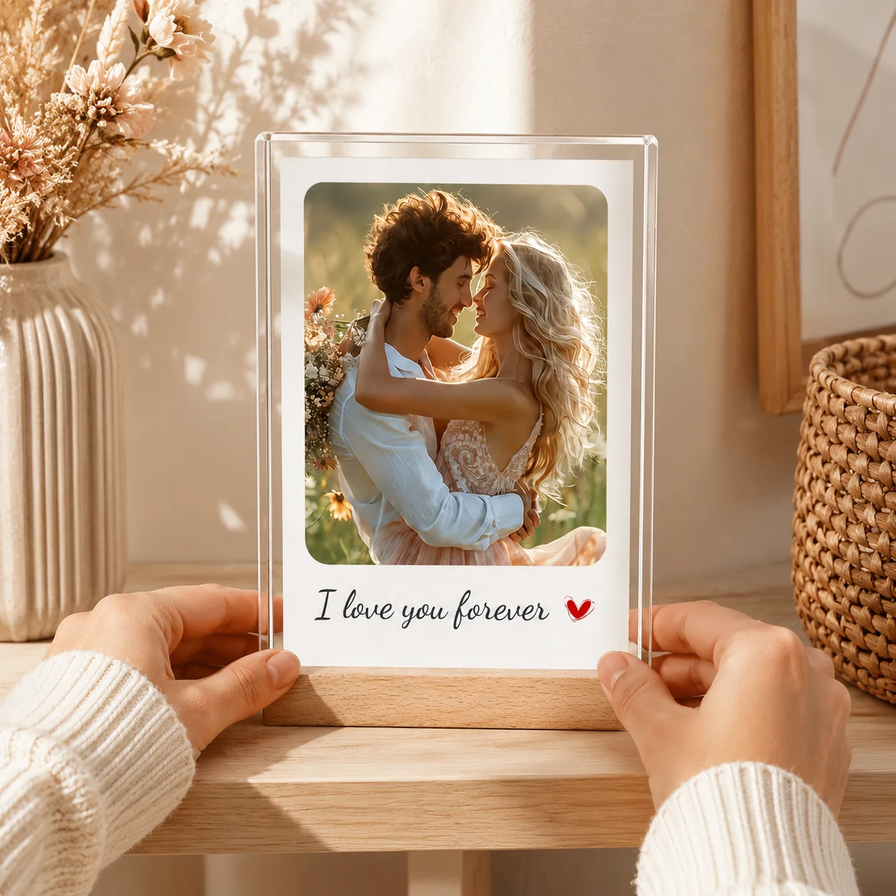 Acrylic and Wooden Order Cards, Table Cards, Double-Sided A5 Stand Signs, Price Tags, A4 Table Signs, Beech Wood Display Signs, Includes Inner Paper for Custom Designs, Names, and Restaurant Utensil Images