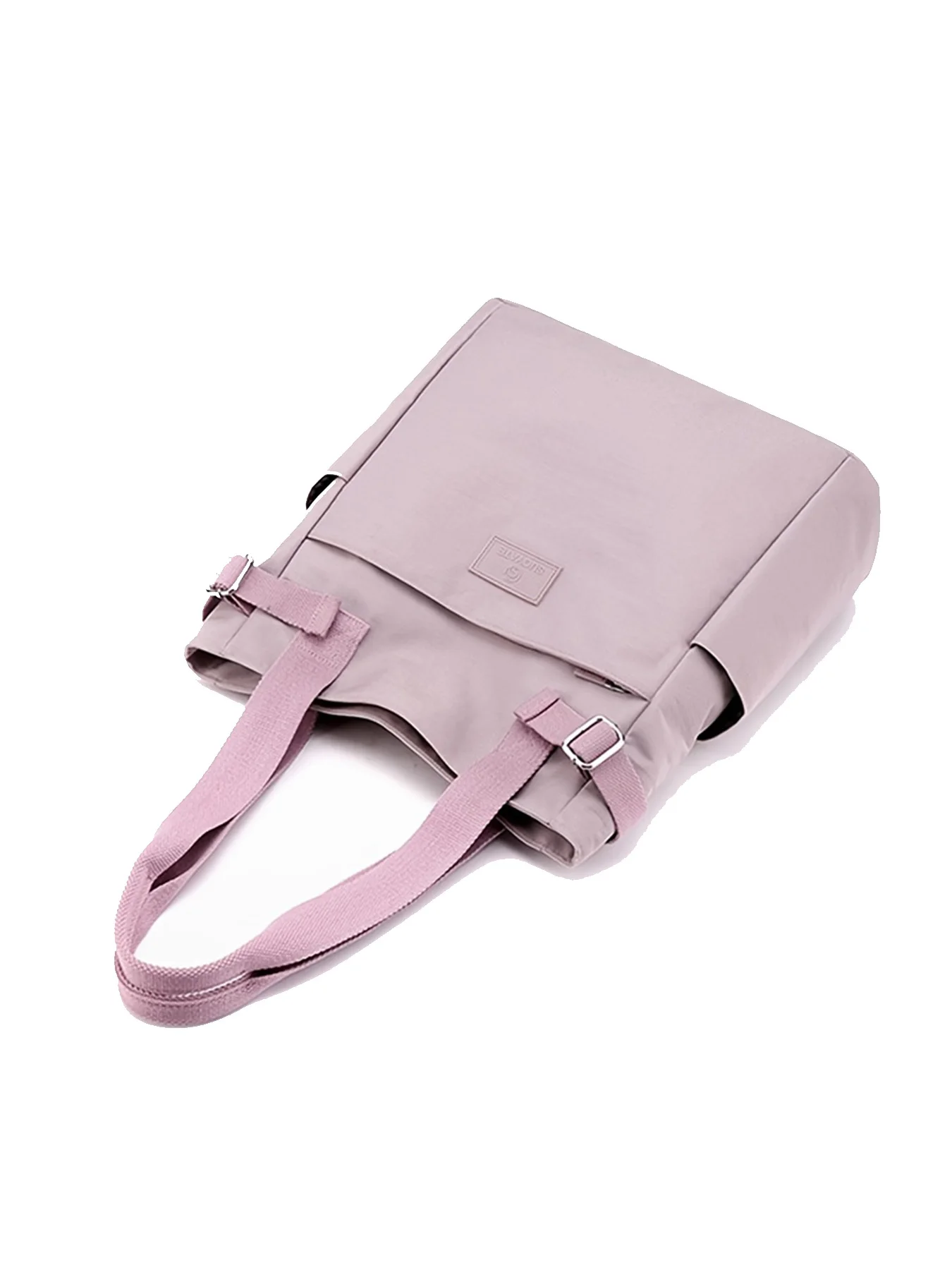 New women tote bag purple crossbody bag solid color large capacity simple student nylon hand bag