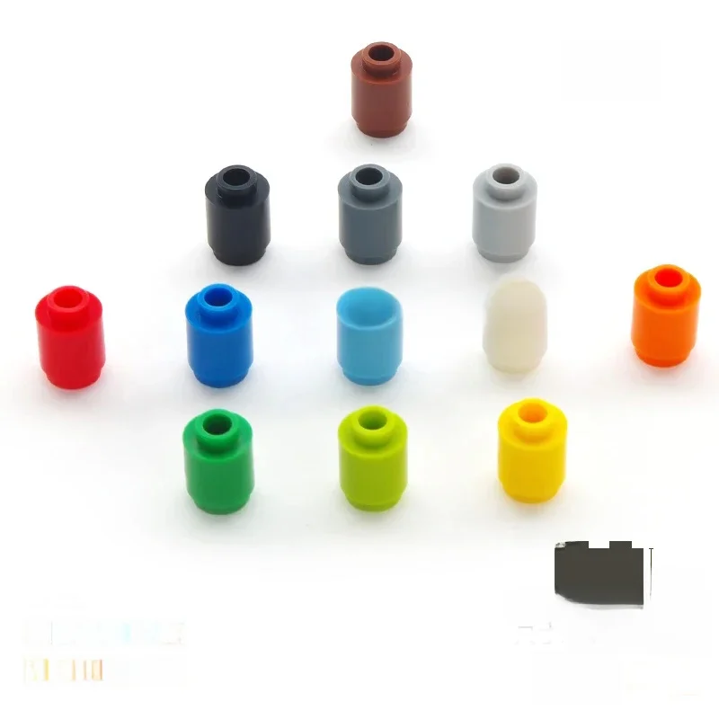 Briques cylindriques rondes 1x1, 50 pièces, capture de changement technologique Compatible avec 3062 30068, assembler des particules, blocs de construction