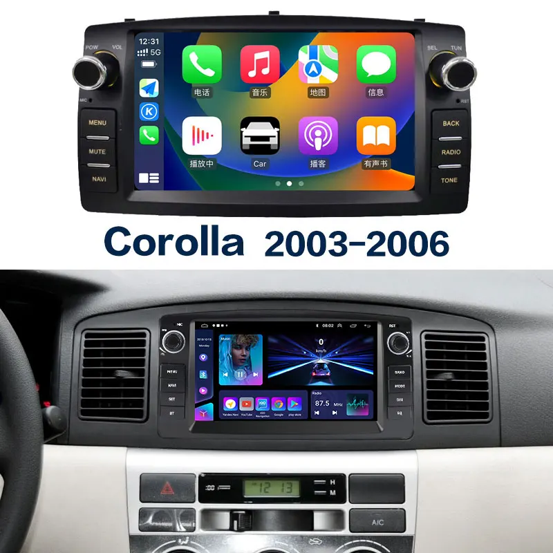 Fast Boot For Toyota Corolla 2000-2006 E120 e 120 BYD F3 2007-2011   NET Car stereo adio Multimedia Video Player carplay Audio A