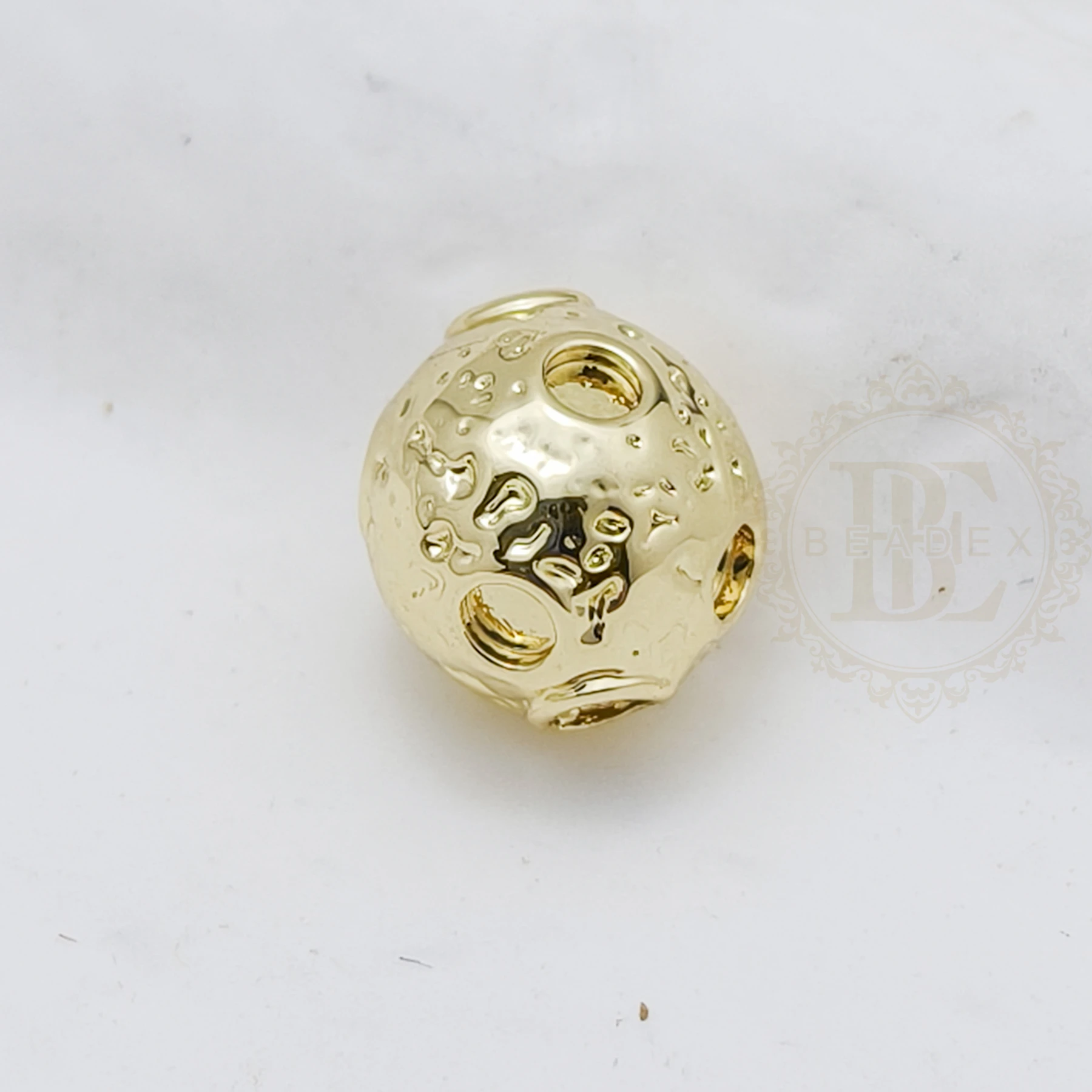 DIY Supply-One Piece Premium Plated Casted Brass Bead - Ball 11x10mm (4928C-6)