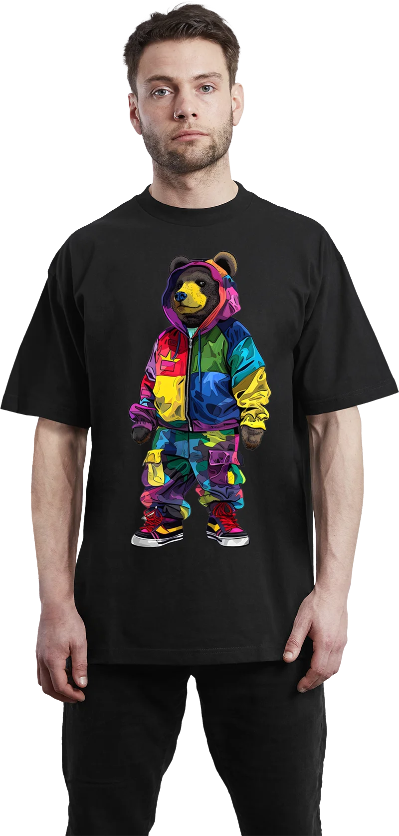 Misie Graffiti to urocza stylowa piękna żelazna naklejka łatka na odzież t-shirt DIY kurtka z kapturem naszywka jest wodoodporna