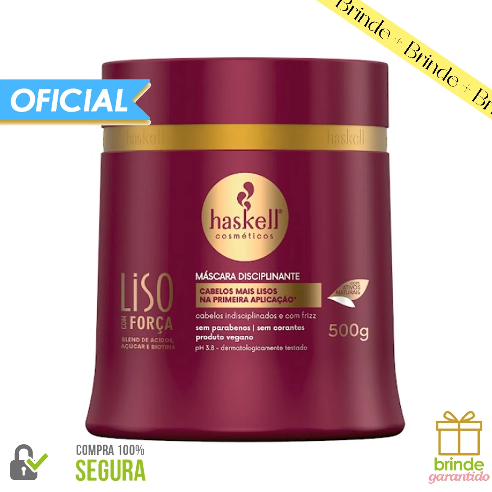 Smooth Haskell Mask with 500g Strength Straight Drained Hair Without Formalin