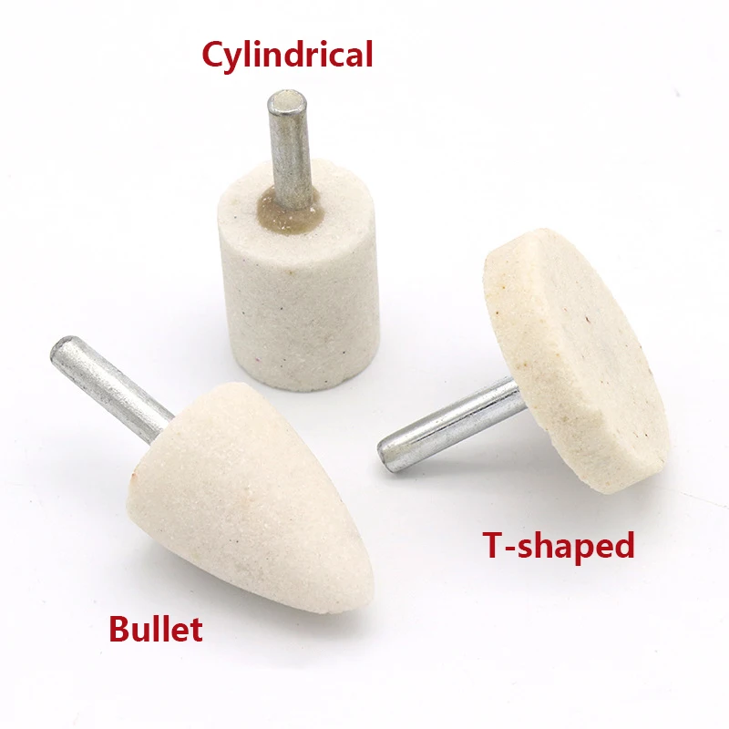 

6mm Shank 16/20/25/30/40mm White Corundum Polishing Wheel Grinding Head Abrasive Tool Mounted Stone Points Rotary Accessories