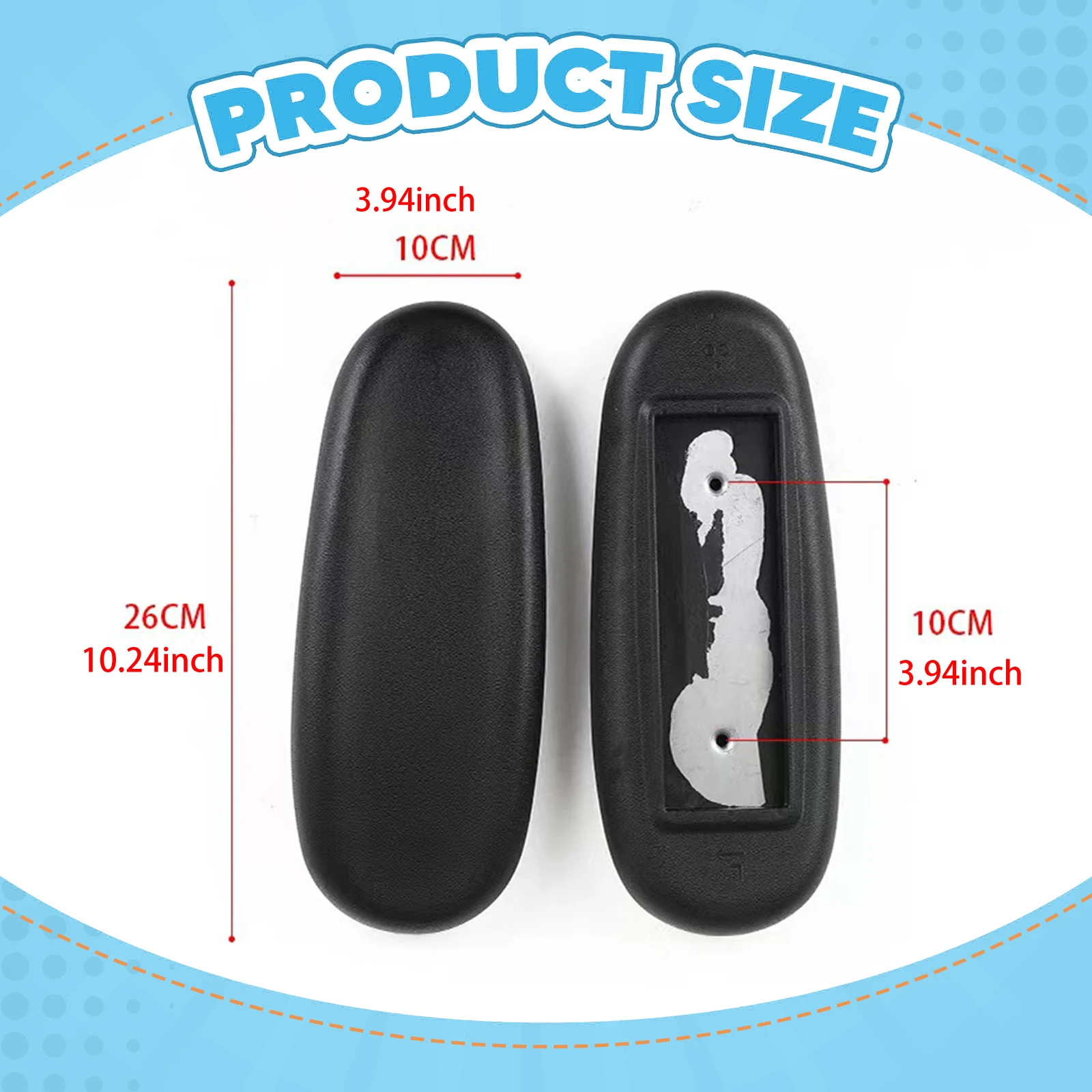 2 قطعة كرسي مكتب مسند الذراع منصات مع تصاعد ثقوب كرسي ألعاب مساند للذراعين كرسي دوار اكسسوارات الكمبيوتر كرسي مكتب مساند للذراعين