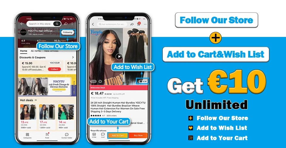 YOCYTU Human Hair Bundles With Closure 20 22 24 Inch Body Wave Bundles Human Hair With 2x6 HD Closure For Women 3 Days Delivery