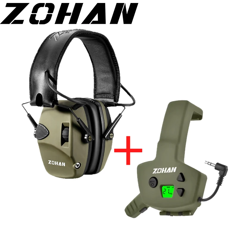 

ZOHAN Electronic Shooting Ear Protection Walkie Talkie Earmuffs Set for Hunting Outdoor Sport Communication Headphone Headset