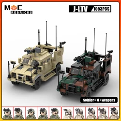 WW2 US Army Special Soldiers J-LTV Tactical Military Vehicle Building Block Kit Police SWAT Cars MOC Bricks Toys for Boys Gifts