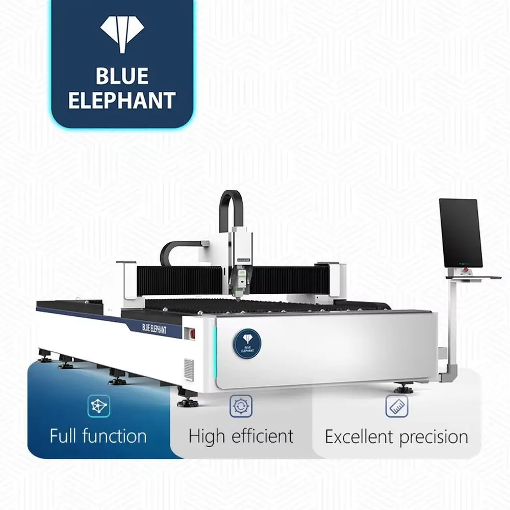 Machine de découpe laser fibre CNC Blue Elephant 1530 3015 de haute qualité pour le métal – Prix du routeur métallique CNC