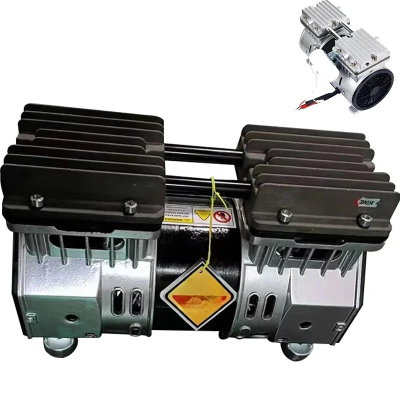 220V Oil-Free Diaphragm Vacuum Pump AC Silent Air Compressor Head Vehicle-Mounted DC Oil-Free Pump Negative Pressure Vacuum Pump