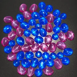 Natural Star Sapphire Ruby (Observe under light) Oval Flat Smooth Surface Cut VVS Loose Gemstone for Jewelry Making Gem