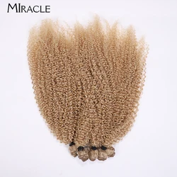 MIRACLE Synthetic 6PCS/Set 20'' 22'' 24'' Fiber Curly Hair Extensions  For Women Omber Weaves Hair Bundles Soft Hairpiece