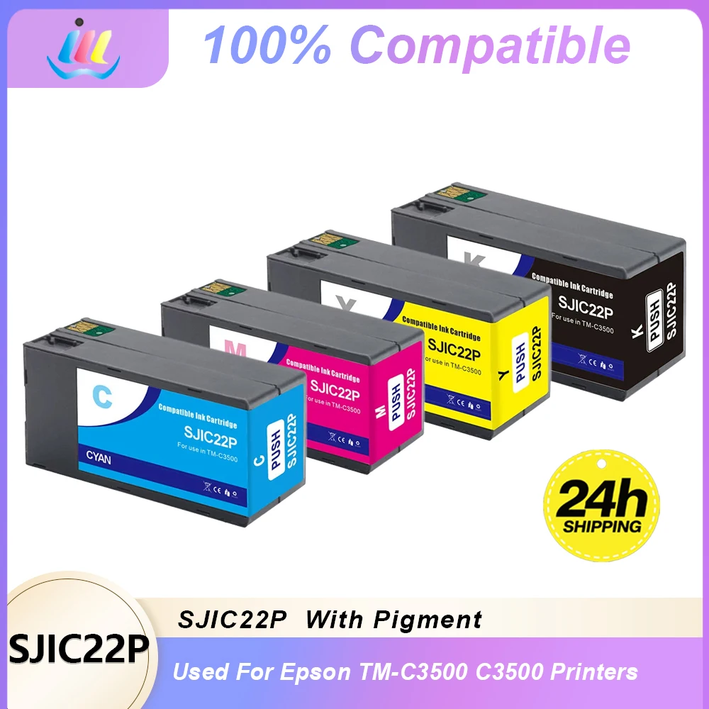 SJIC22P SJIC22 Premium Color Compatible Inkjet Ink Cartridge for Epson TM-C3500 C3500 Printer