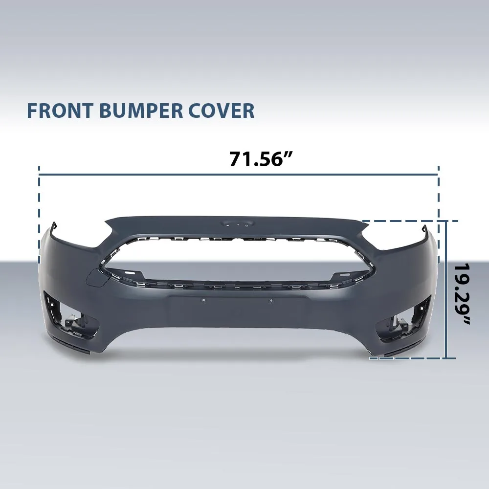 غطاء المصد الأمامي الأسود معزز مناسب لسيارة Ford Focus S Se Sel 4-Door 2015-2018 Fd527664Dn, Fo1000705 #6