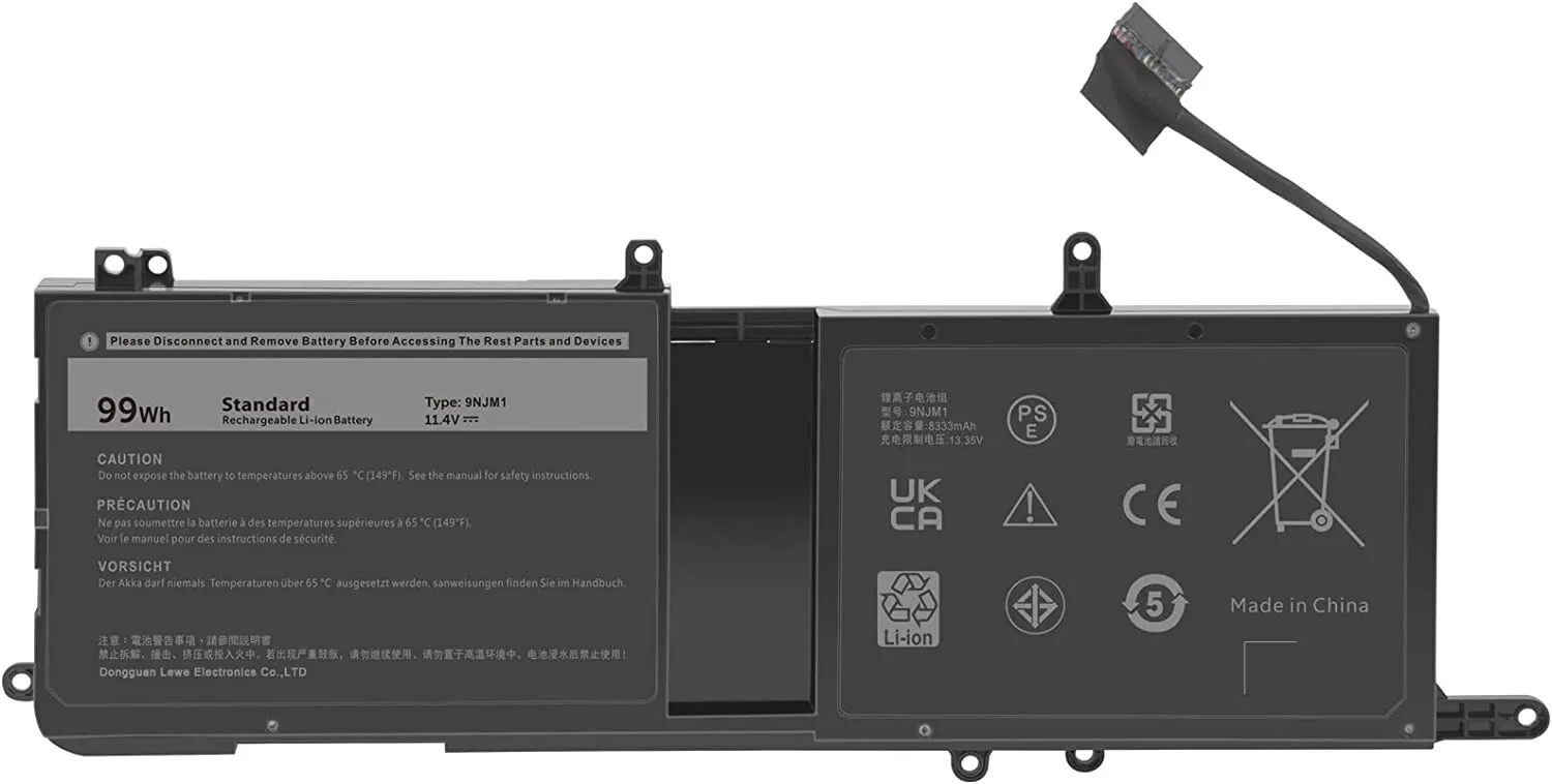 

New OEM 9NJM1 Battery For Dell Alienware 15 R3 R4 17 R4 R5 P69F P31E 546FF 44T2R P31E001 P69F001 ALW17C HF250 MG2YH HF250