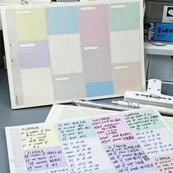 B5 Colored Memo Pad Multifunctional Notebooks 2024 Tearable Notepad Planner Learning  Paper School Stationery Supplies 30 Sheet