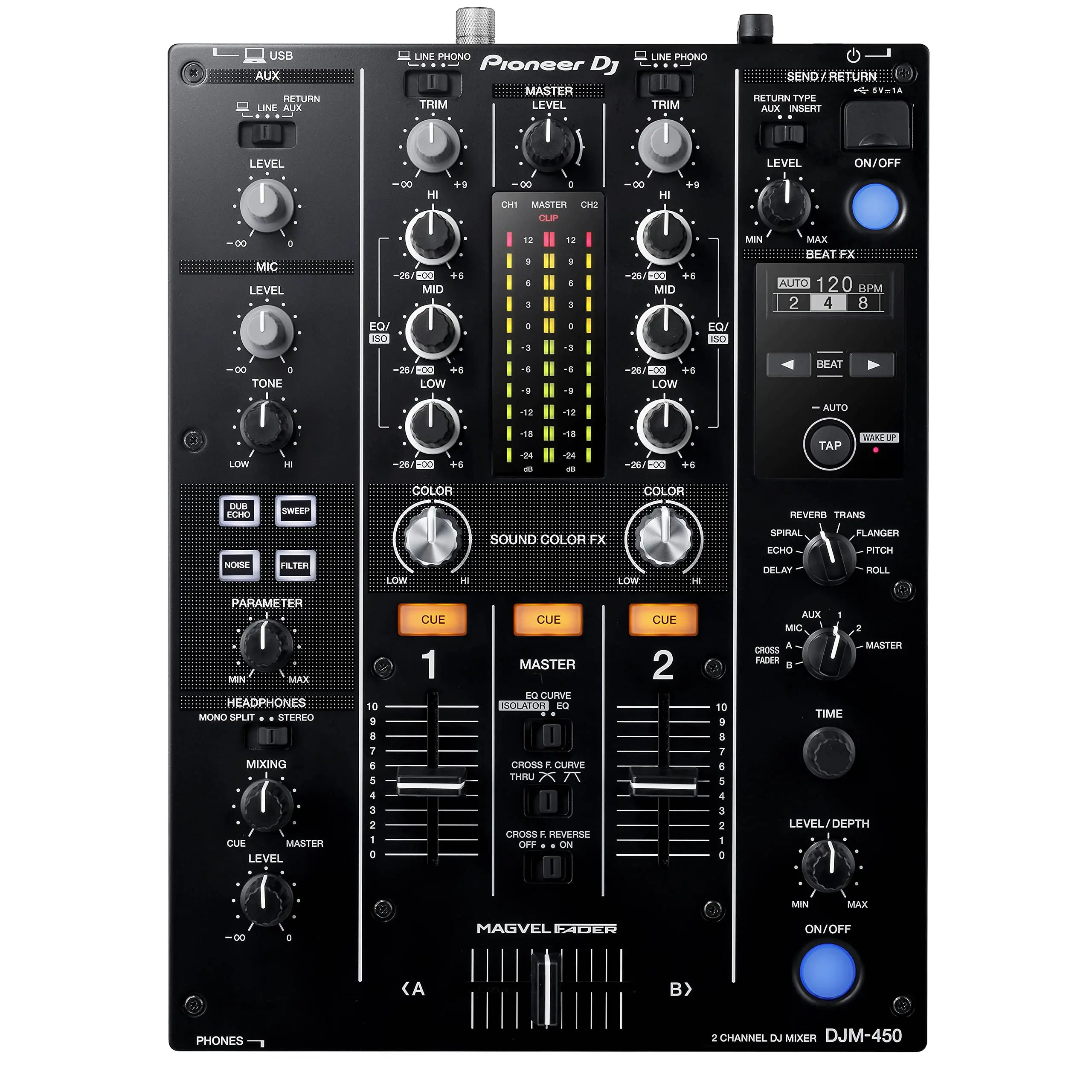 

Новый в наличии Pioneer DJ DJM-450 2-канальный DJ микшер