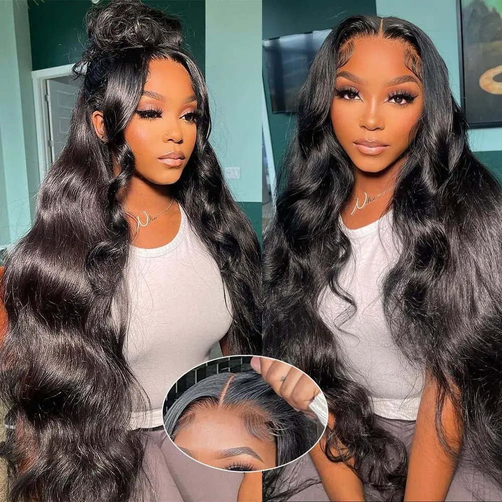

Glueless Wigs Body Wave Wigs Human Hair Wigs Pre-Cut Lace Glueless Wigs Lace Front Human Hair 4x4 Wear And Go Wig sale for Women