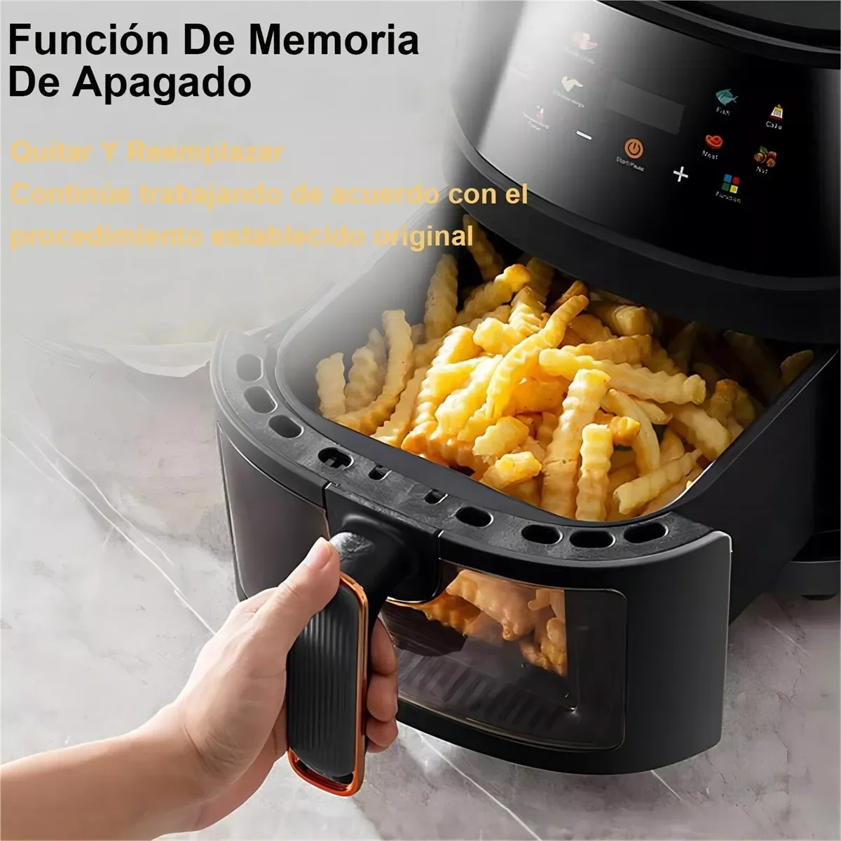 8L 1400W Large Capacity LCD Screen Air Fryer Intelligent Fryer Oven Air Fryer French Fries And Roasted Chicken Food Grade