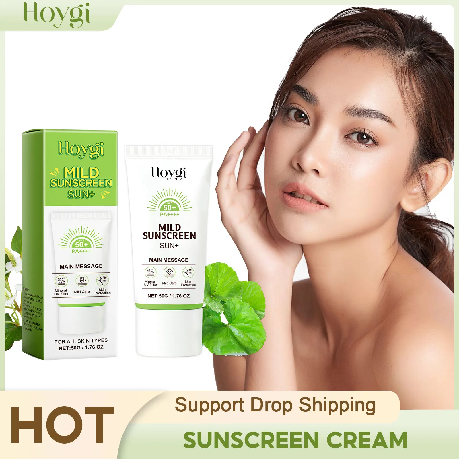 

Sunscreen Cream Moisturizing Uv Protective Anti Sun Oxidant Oil Control Facial Protection Waterproof SPF 50+ Sun Block Lotion