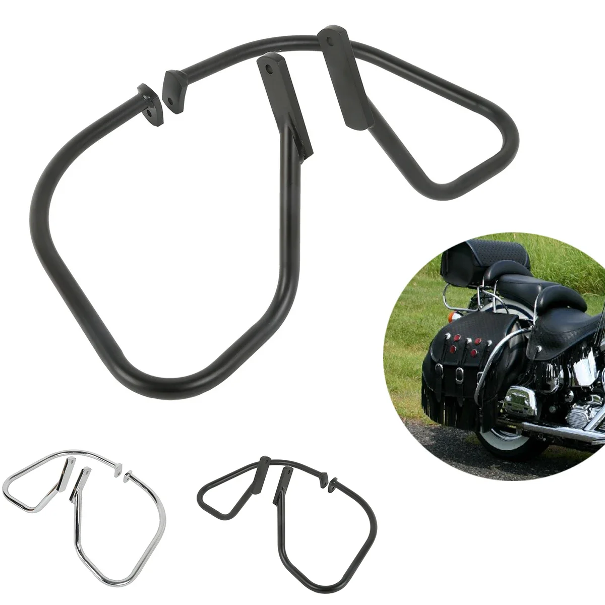 Sakwa poręcz ochronna pasek awaryjny dla miękka końcówka Harley dziedzictwa Springer wzdryska 1997-1999 1998 motocykl — zdjęcie 2