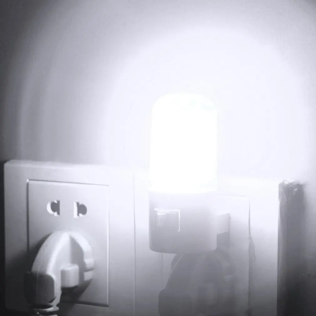 3w 4 led quarto luz da noite lâmpada eua plug ac parede de montagem poupança energia mini lâmpada cabeceira parede soquete proteção para os olhos lâmpada