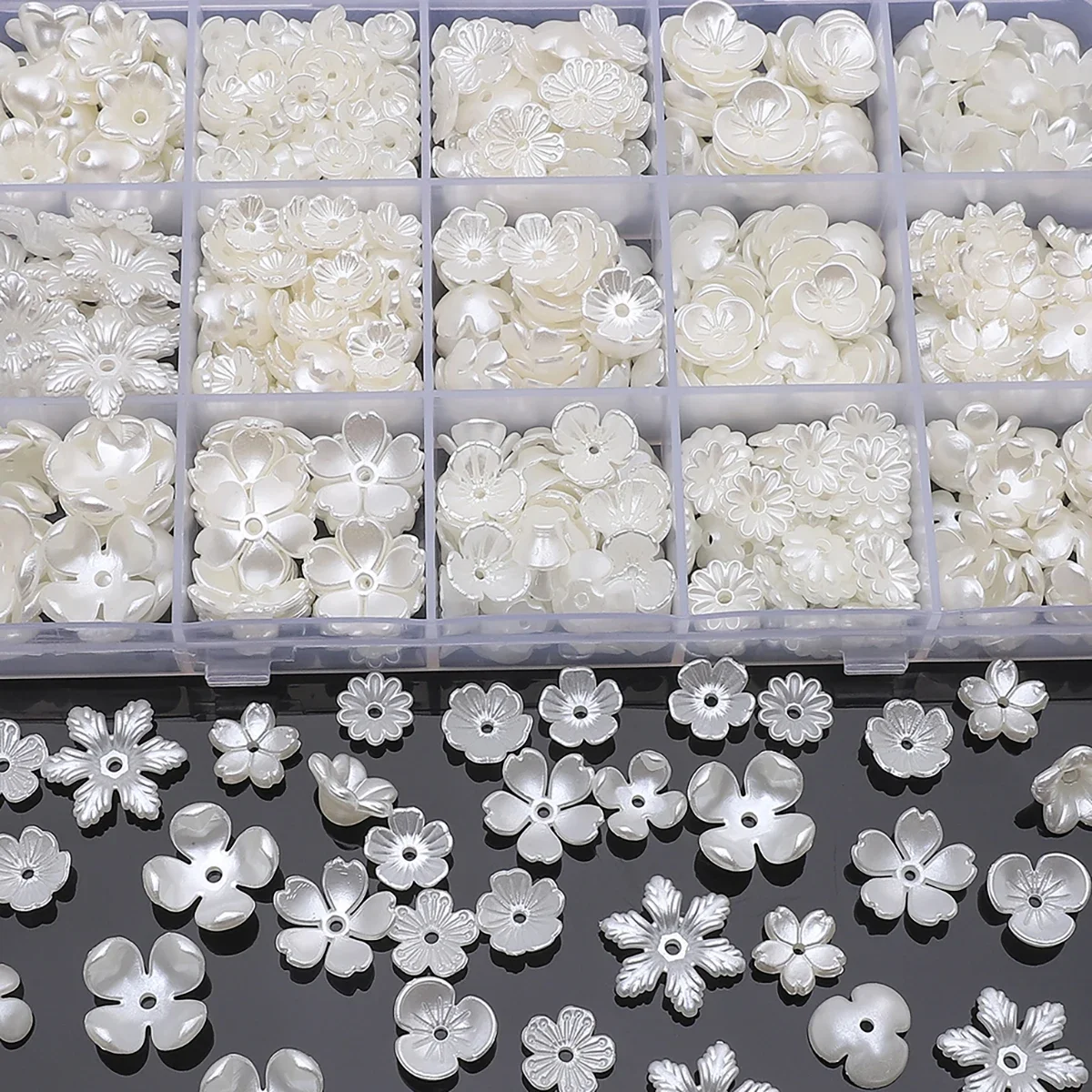 About20-50PcsABS Alien Pearl Separation Beads Unikalne luźne koraliki Ręcznie robione DIY Biżuteria Akcesoria do nakryć głowy Materiały — zdjęcie 2