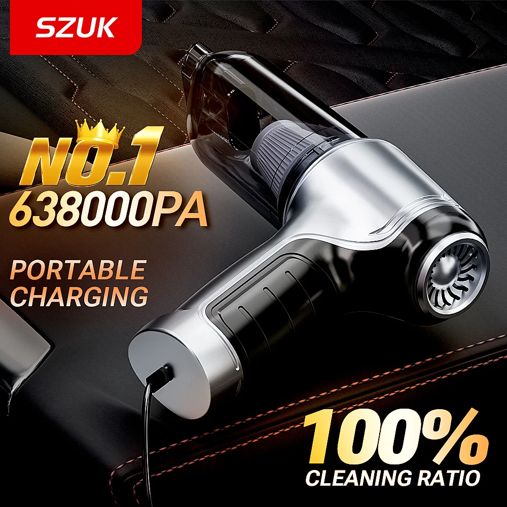 

Новый автомобильный пылесос SZUK 638000PA: мощный, миниатюрный, портативный, для автомобиля и дома, ручной, с функцией воздуходувки