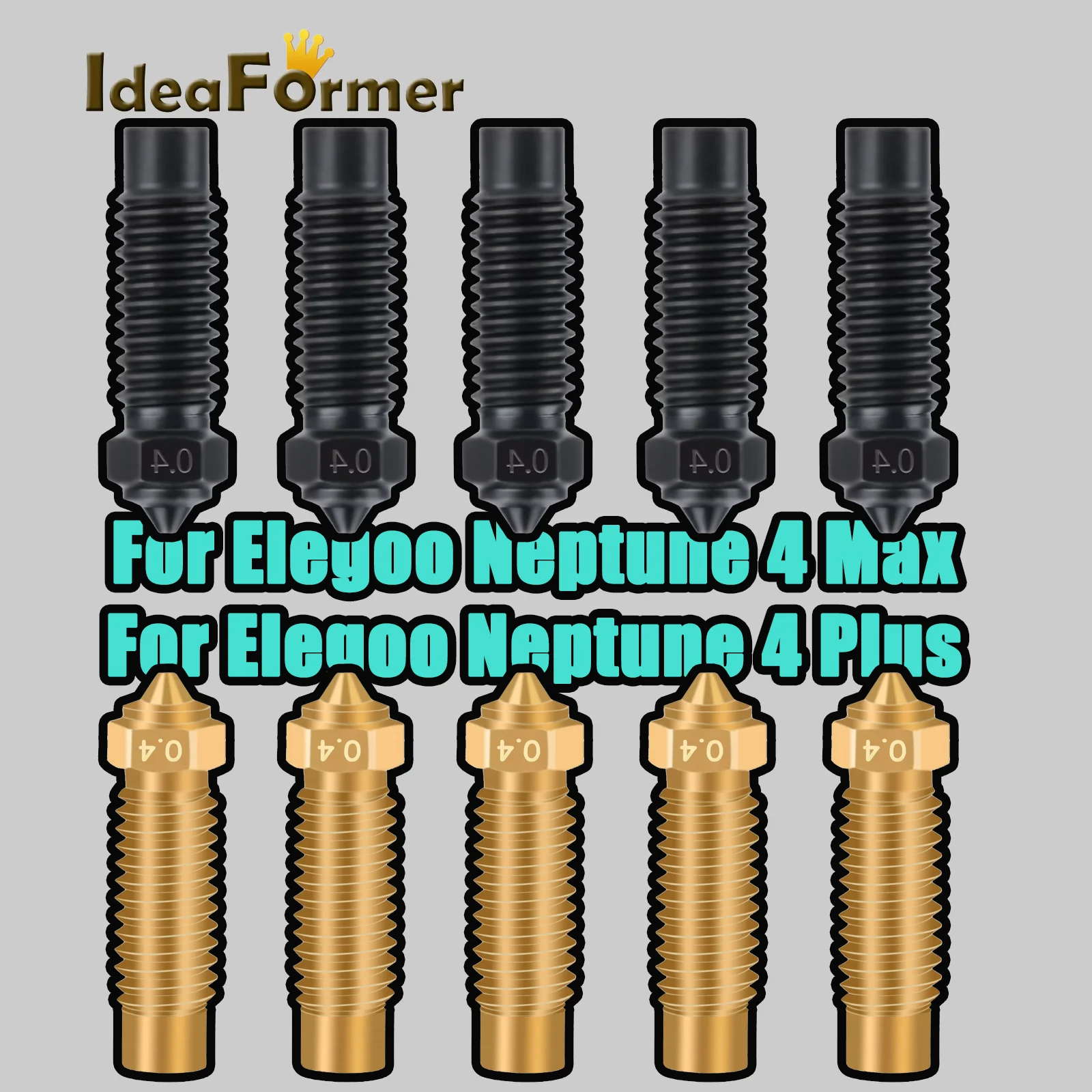 For Elegoo Neptune 4 Max Hardened Steel Brass Nozzles High Speed Highly Accurate Higher For Elegoo Neptune 4 Plus Nozzle