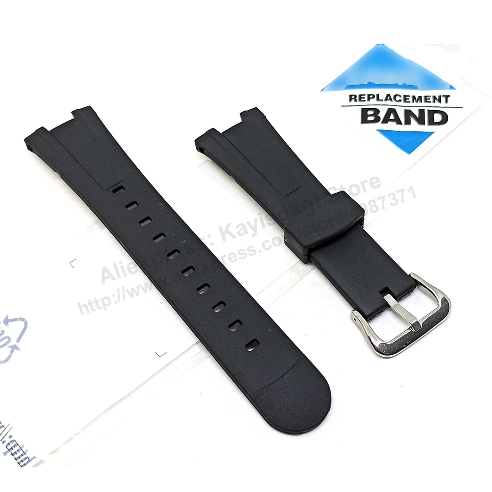 Black Rubber Watch Band / Strap Compatible for Casio Edifice EF-305-1AV , EF-305-9AV