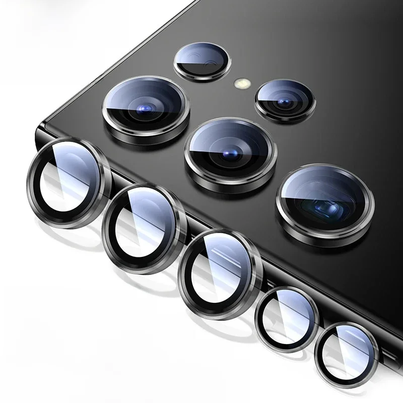 Verre de protection d'objectif d'appareil photo pour Samsung Galaxy S24 S23 S22, anneau d'objectif Ultra en métal pour Samsung S23 S24 Plus, Film d'appareil photo