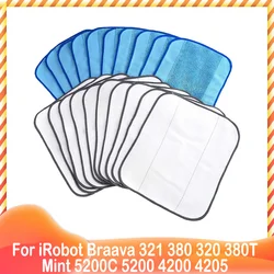 Mopa de microfibra húmeda/seca para iRobot Braava 321, 380, 320, 380T, menta 5200C, 5200, 4200, 4205, Robot de limpieza de suelos