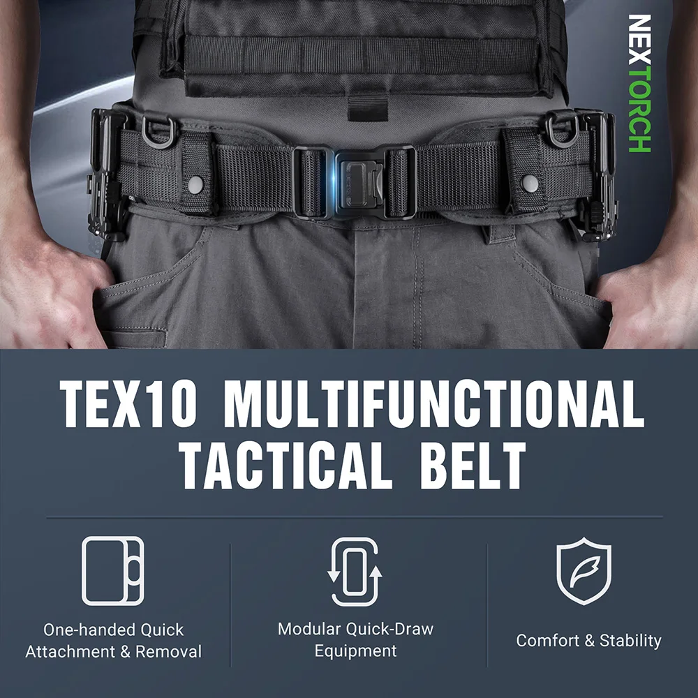 Multifunctional Military Tactical Belt Quick Draw Combat Belt Waistband for Police CS Equipment Hunting Outdoors Nylon Tex10