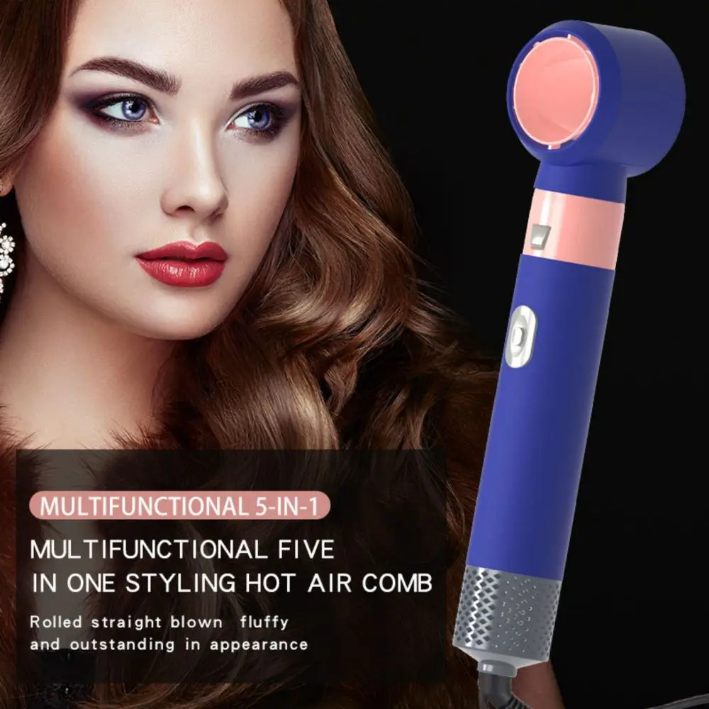 5 In 1 Hot Hair Comb, Hair Styler Hot Air Brush Professional High Speed Blow Dryer Brush Automatic Curling Iron Air Curler