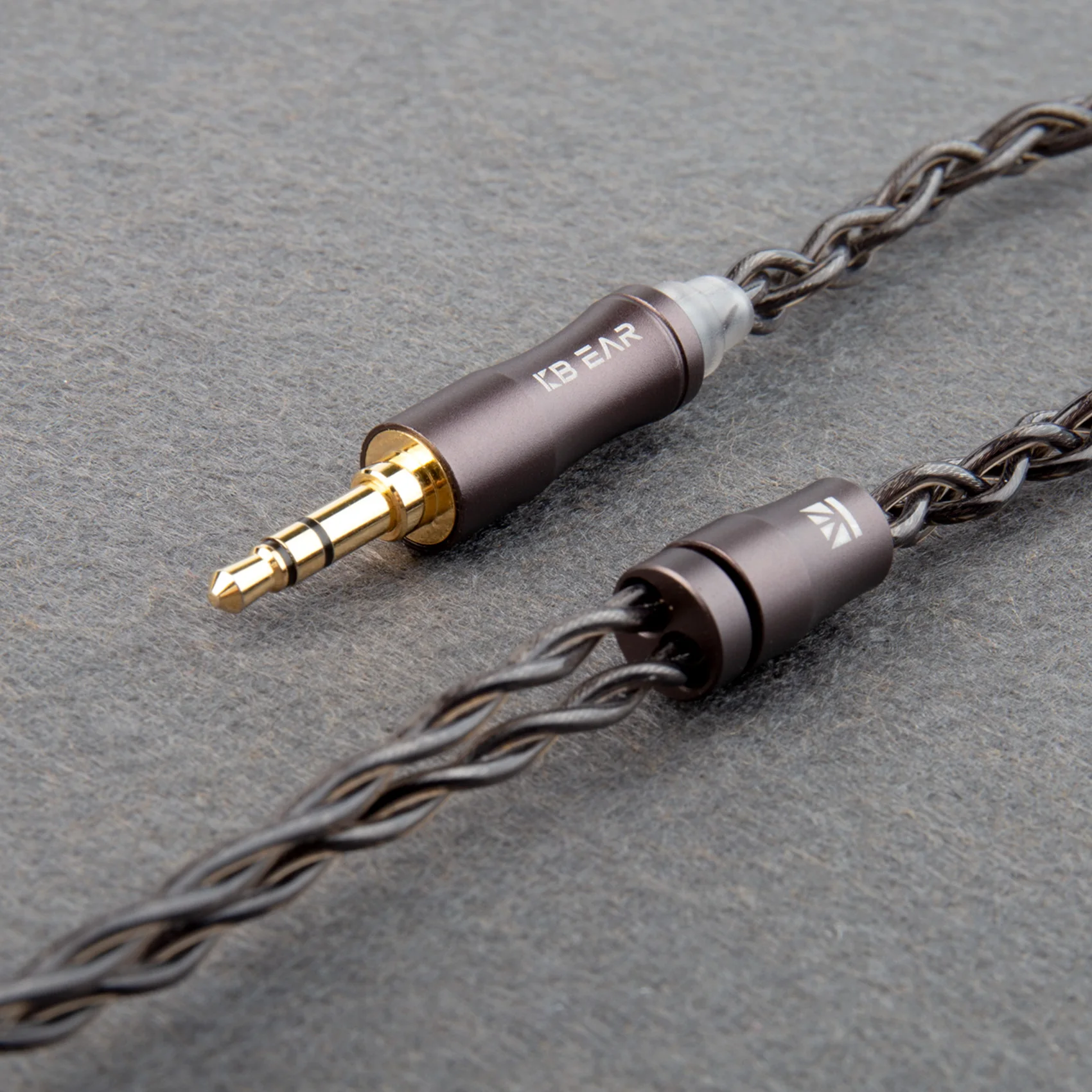 KBEAR Hazy 6N Graphene+Copper-Silver Alloy Mixedly Braided Upgrade Cable Plug Earphone Wire MMCX/2Pin Connector 3.5mm/2.5mm/4.4m