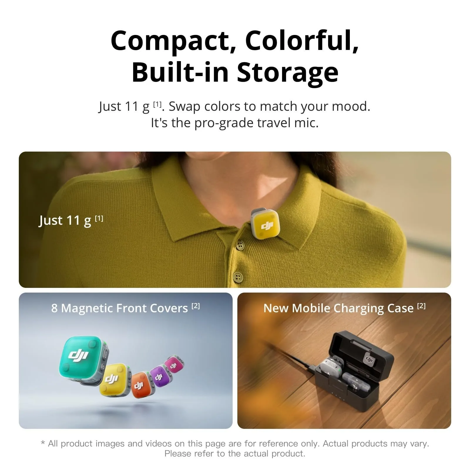 DJI Mic Mini 2, Compact Wireless Microphone, Long Range Transmission, Noise Cancelling, 2 TX + 1 RX + Charging Case image 3