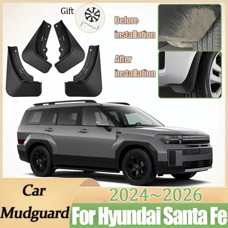 Car Mudguards for Hyundai Santa Fe MX5 2024 2025 2026 Anti-scratch Front Wheel Protect Fender Splash Mud Flaps Guard Accessories