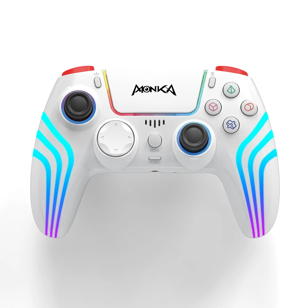 Monka RGB Bluetooth 5.3 RGB Backlight touch Pad Turbo Mode PC Nintendo Switch PS3 PS4 Steam