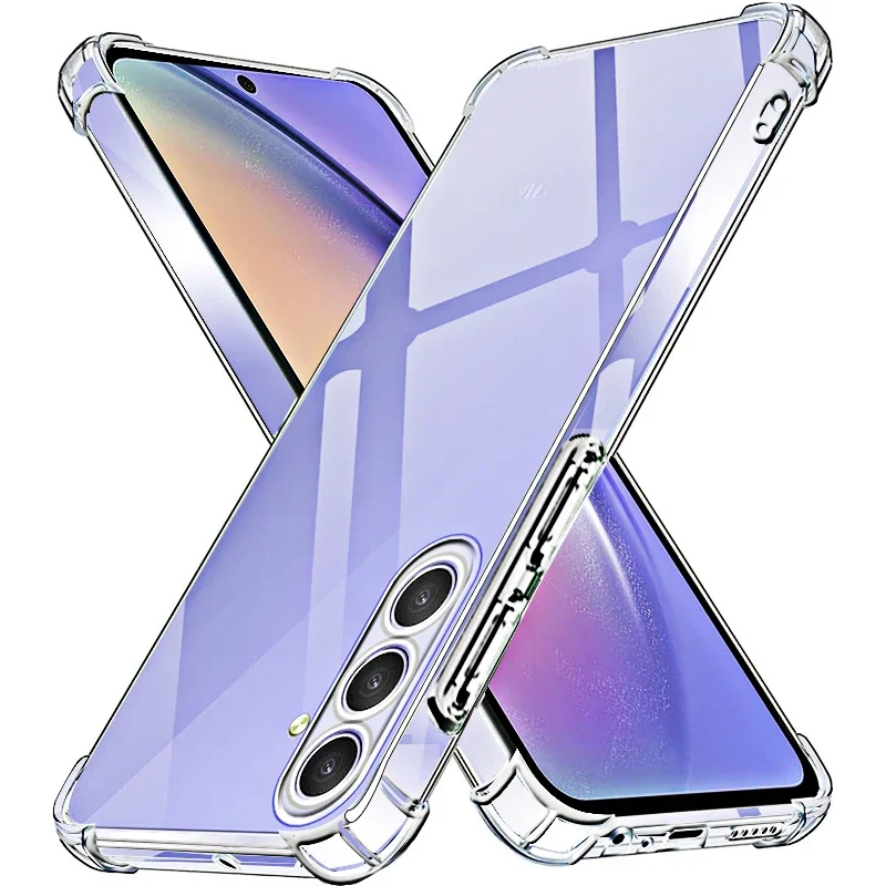 Étui de protection pour Samsung Galaxy A54 A34 A14 A13 A23 A33 A53 A73 A12 A22 A32 A42 A52 A72 5G 4G, couverture souple en Silicone Transparent