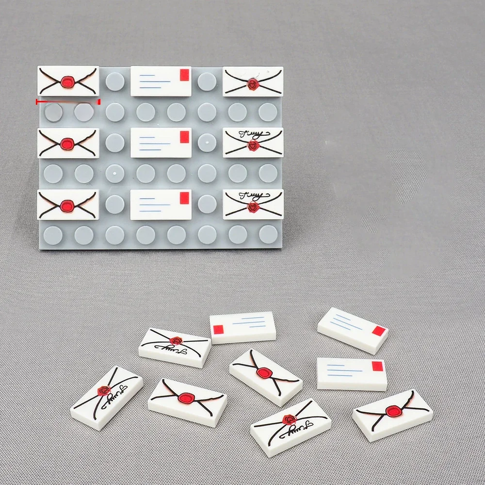 MOC 10 pièces imprimé 3069 enveloppe modèle blocs de construction Kits bureau de poste boîte aux lettres équipement briques particules jouets éducatifs cadeau