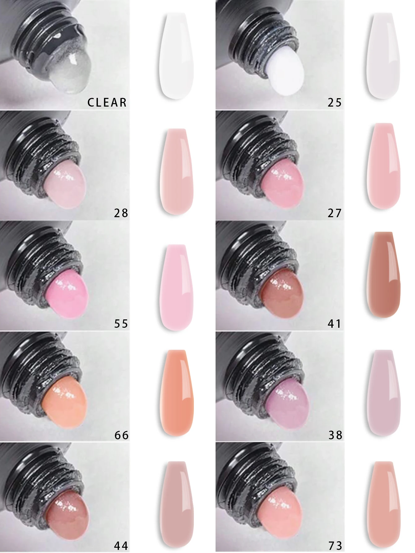 30g gel acrilico estensione unghie gel smalto trasparente gel di cristallo acrilico costruire unghie con timbro vernice polimerica, nail art in cristallo