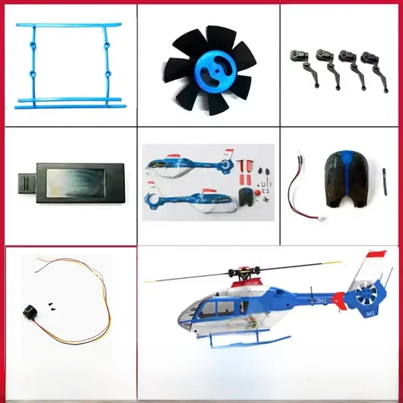 Pièces RC ERA C123, accessoires pour hélicoptère RC EC135 : coque de carrosserie, hélice, carte mère, moteur, roulement, engrenage, servo, batterie, ESC