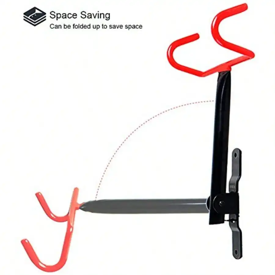 

Складное настенное крепление для велосипеда, горизонтальная стойка для хранения в гараже и квартире - прочный крюк для экономии места