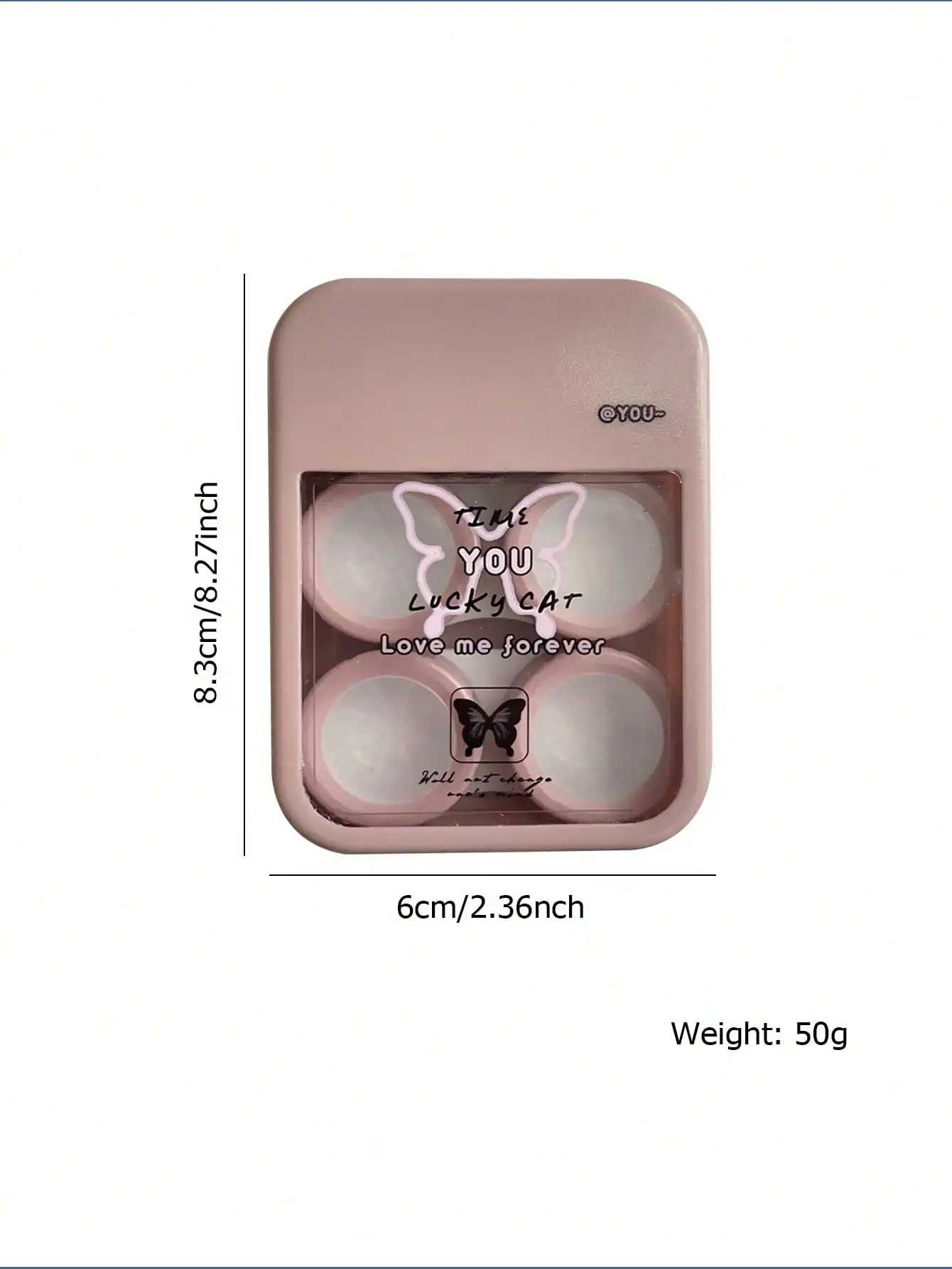 XIANGYU Hanfeng-Rule Flower, Portable Beauty Eye Box, Contact Lens, Compagnon, Care Box, 2 Packs