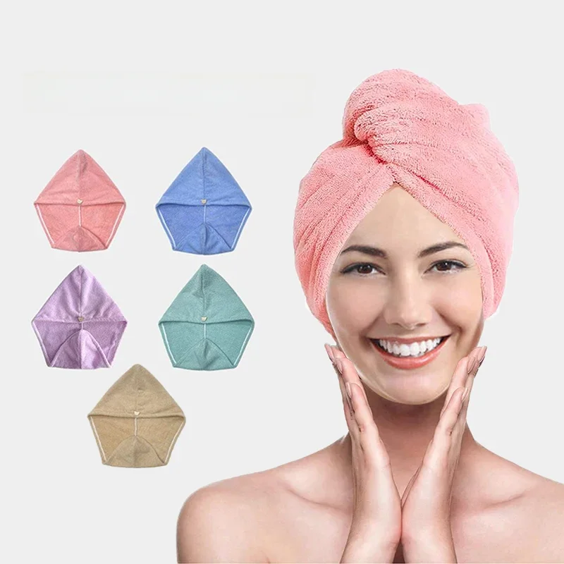 Ręcznik z mikrofibry dla kobiet, chusta pod prysznic, czapka do suszenia włosów, turban z mikrofibry, frotte, szybkoschnący, chłonny, szybkoschnący włosy — zdjęcie 2