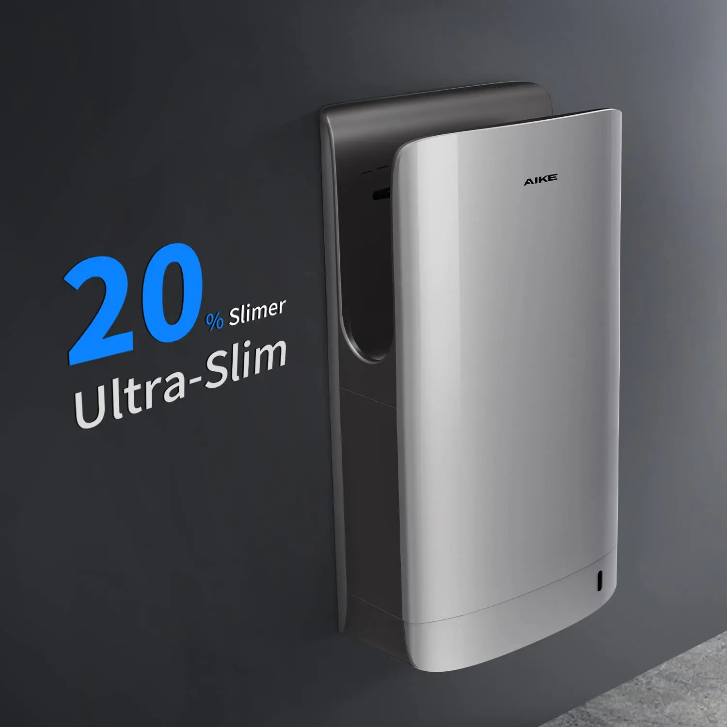 Asciugamani automatico AIKE per asciugamani a getto da bagno con essiccatori a parete ad alta velocità compatti verticali filtrati HEPA 1400-1750W