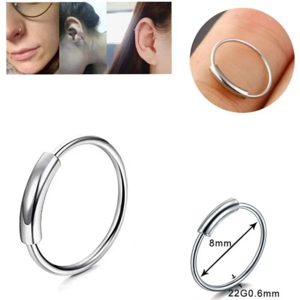 1 Piercing falso em forma de aço inoxidável septum de anel