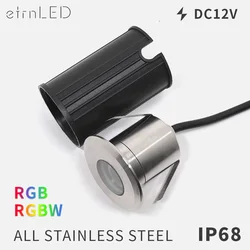 EtrnLED 정원 조명 야외 매립형 스팟 RGB Led 스포트라이트, IP68 12V 수중 지하 램프 경로 마당 차도 풀 3W