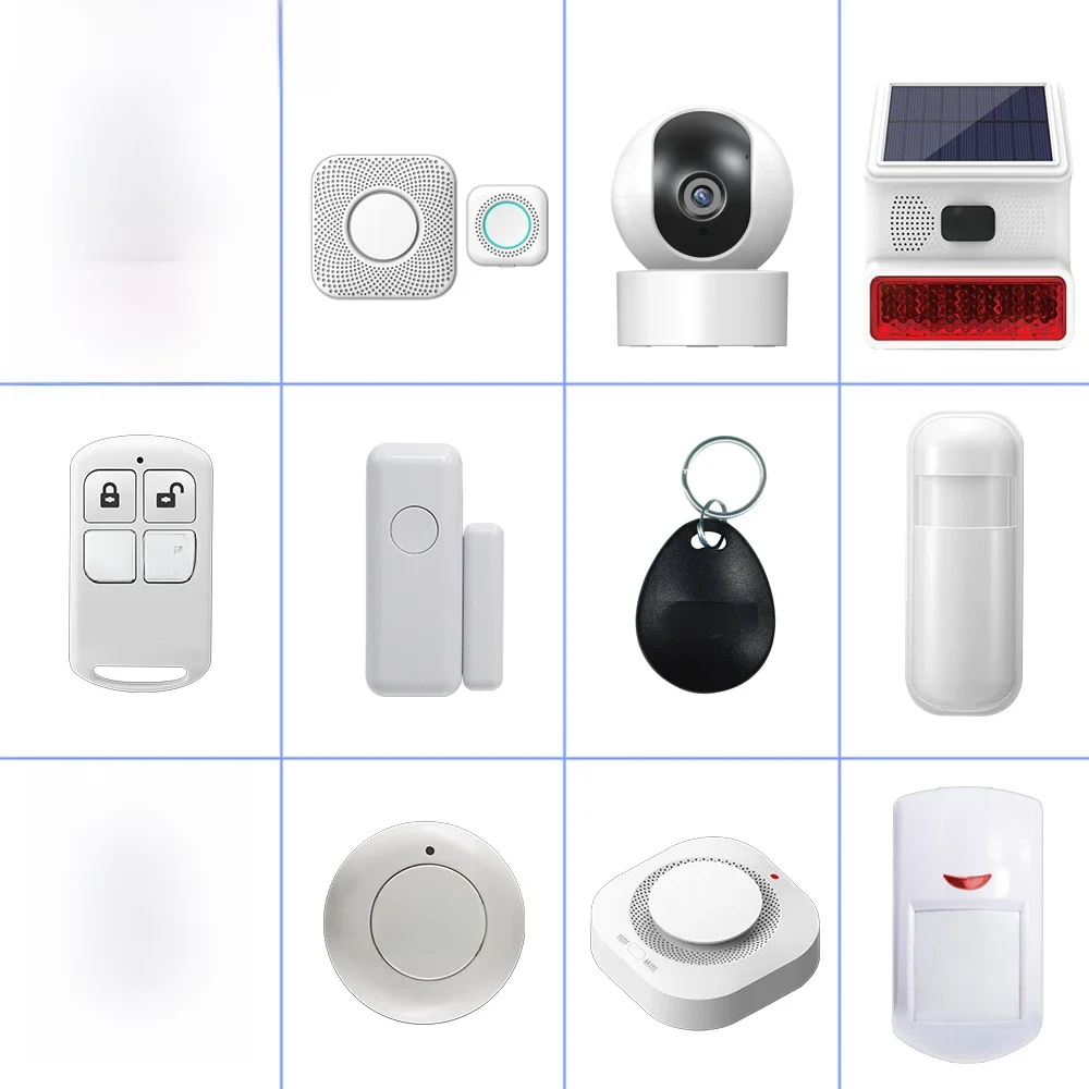 Sistema de alarme de segurança residencial, sensor de movimento sem fio, detector de porta, sirene