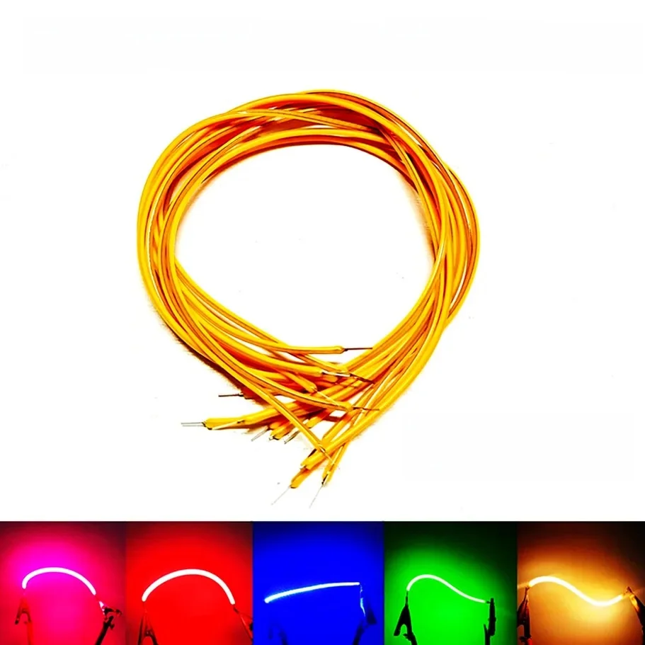 Filament Flexible LED 40mm 60mm 80mm 95mm 130mm 145mm 185mm 260mm 300mm DC3V, pièces d'ampoule Edison, Diode LED COB décorative, bricolage